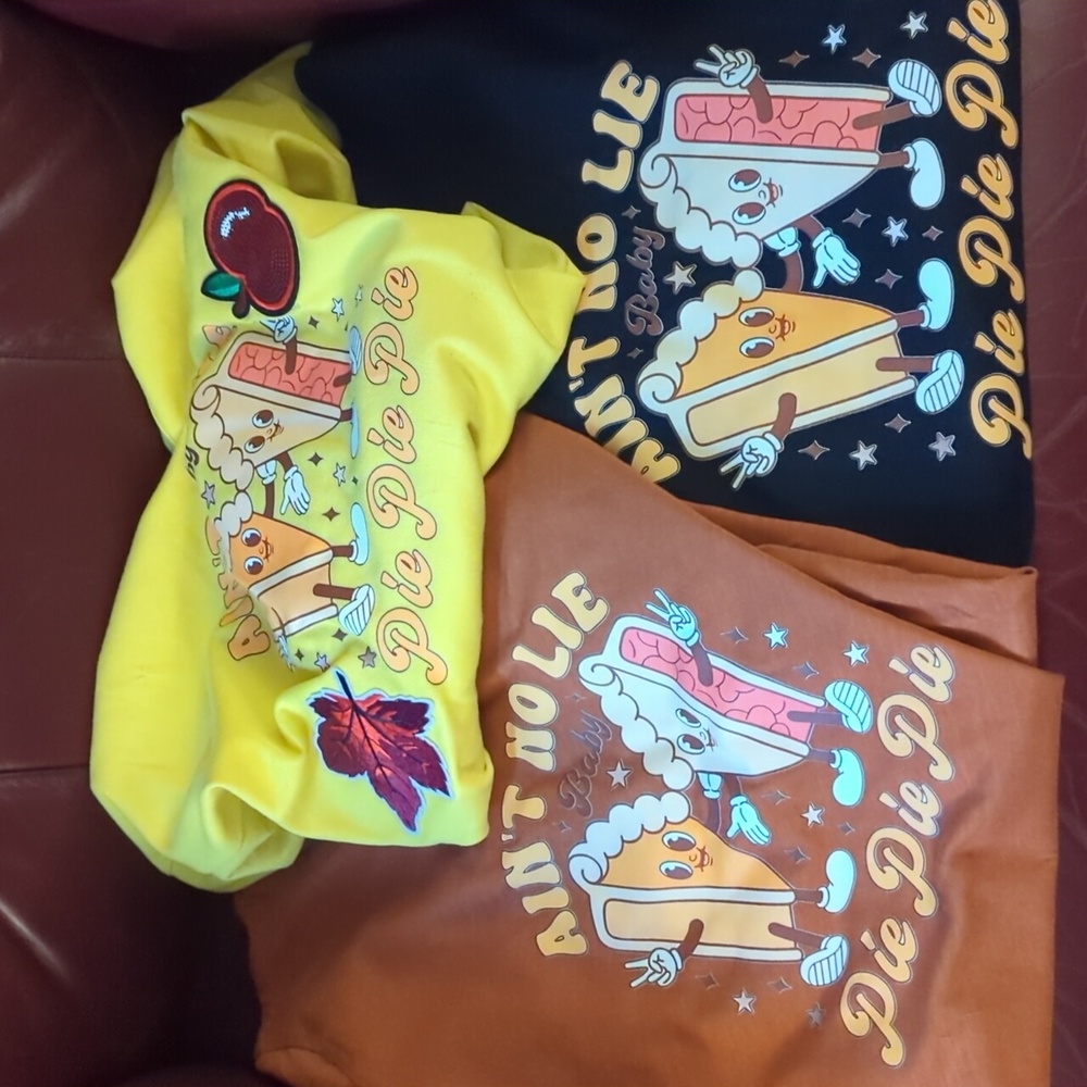 NWT 🦃AIN'T NO LIE, BABY 🥧 PIE🦃 THANKSGIVING COTTON TEES (J. CREW x PGD🌿🕊️)